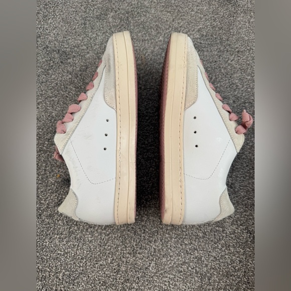 P448 Cream with Rose and Silver Trims Shoes Made in Italy Size 36 - Picture 6 of 13